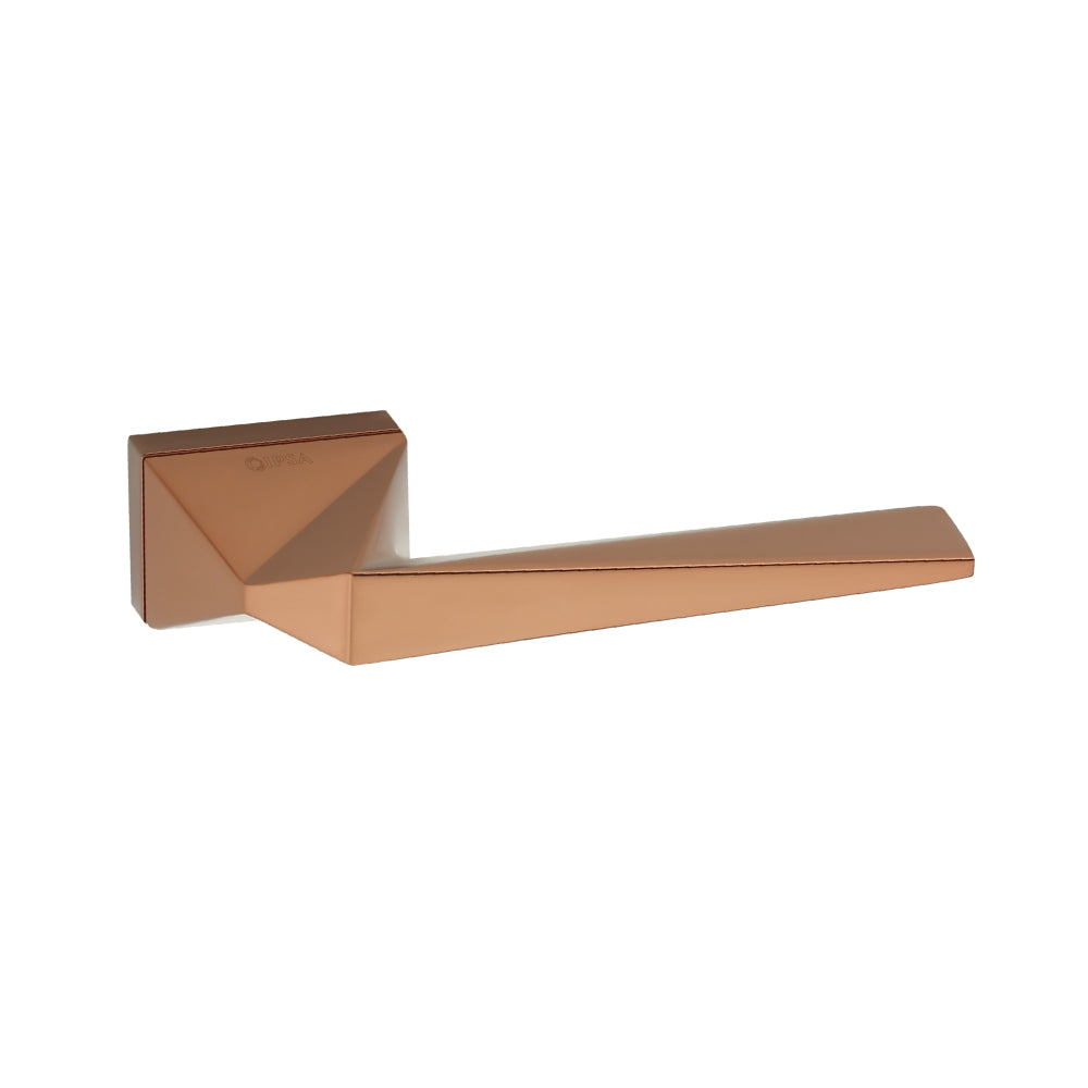 IPSA Onyx Moderna Series Handle On Rose One Pair without Lock Body and Cylinder Finish: Rose Gold